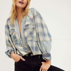 Free People, Plaid Pullover